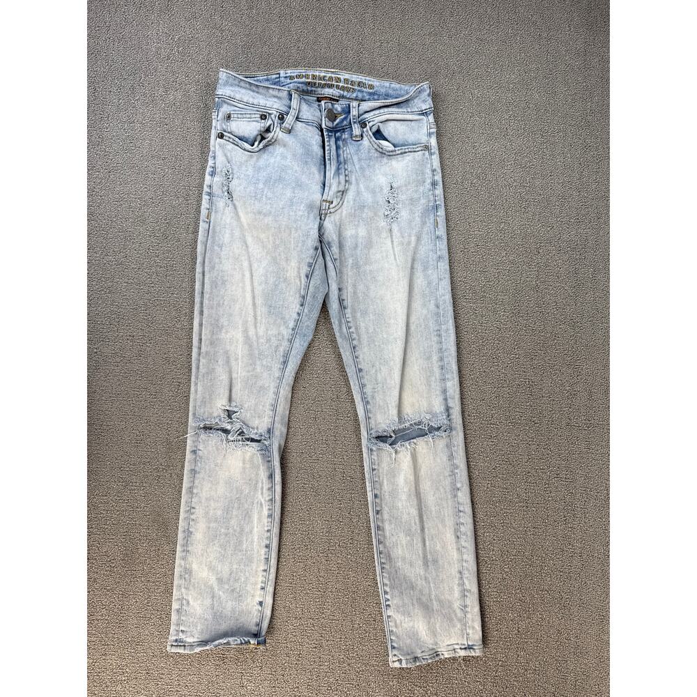 American Eagle Jeans Extreme Flex Slim Denim Light Wash Distressed Size‎ 26 x 28